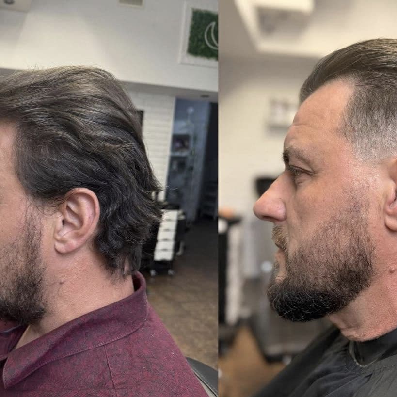 Barber — metamorfoza: przed i po strzyżeniu